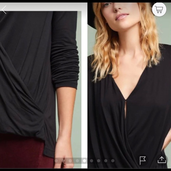 ANTHROPOLOGIE ALEMI+KIN WRAP TOP - Picture 3 of 8